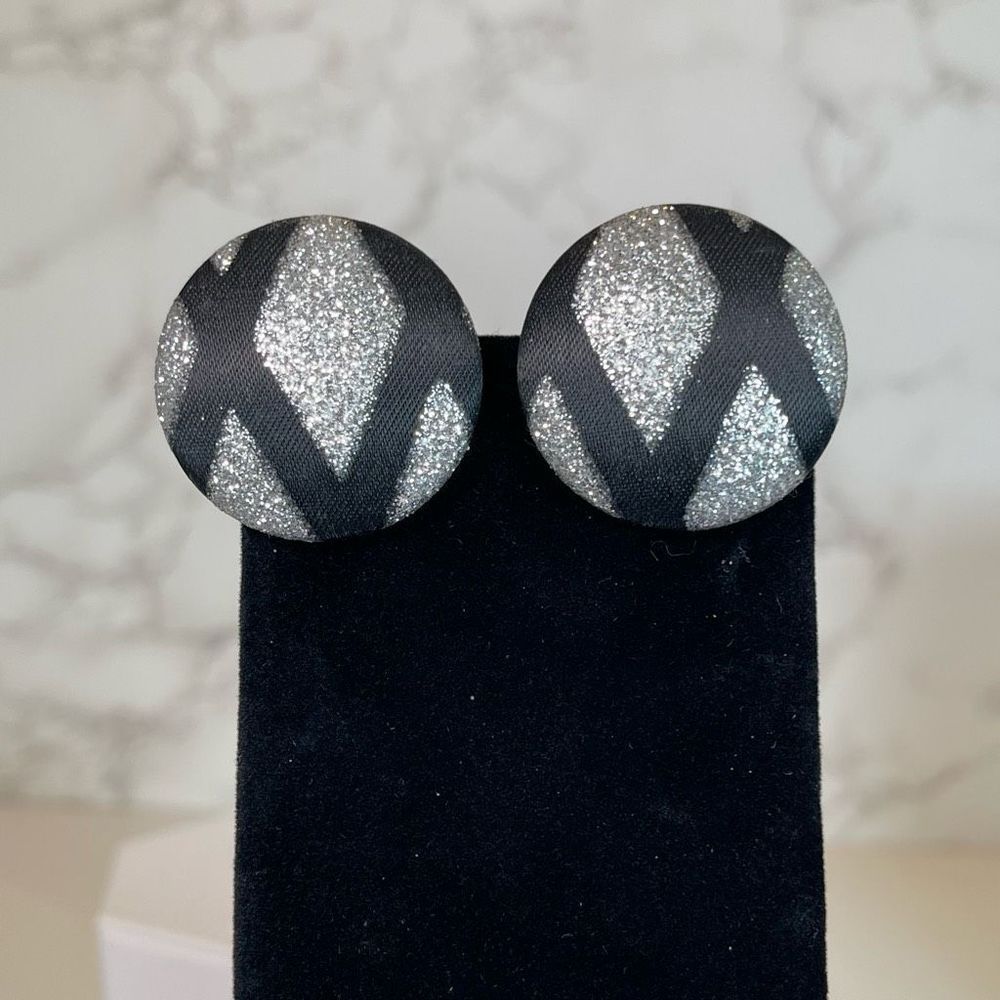 Vintage Sparkly 80’s Signed “Attitude Paris” Clip On Earrings